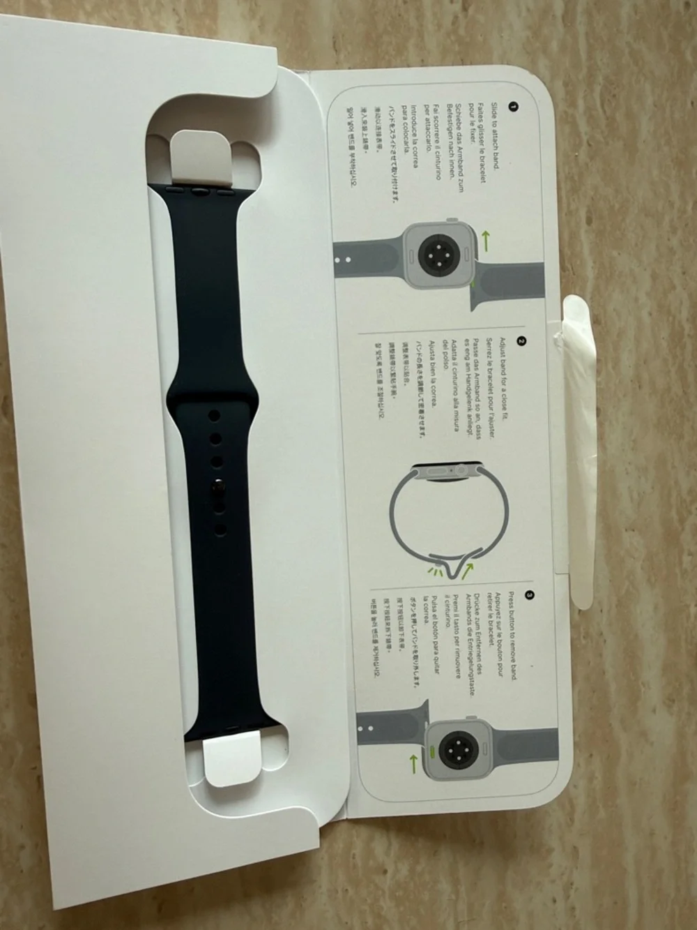 Apple Black Silicone Sport Band for Apple Watch
